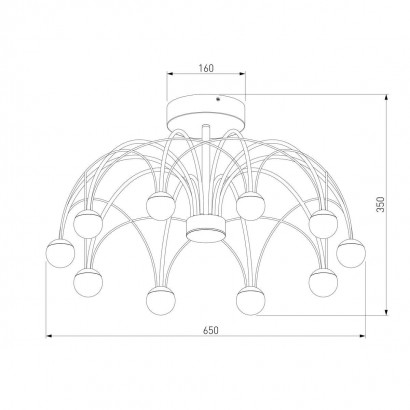 Потолочная светодиодная люстра Eurosvet Ragno 90031/10 LED золото