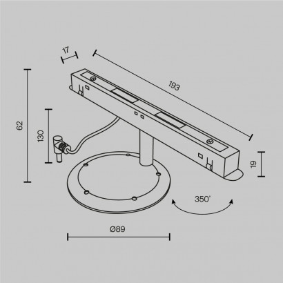 Коннектор для Яндекс Станции Мини Maytoni Exility TRA034CVC-B