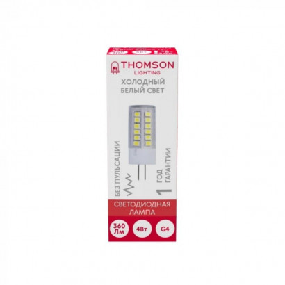 Лампа светодиодная Thomson G4 4W 6500K прозрачная TH-B4227
