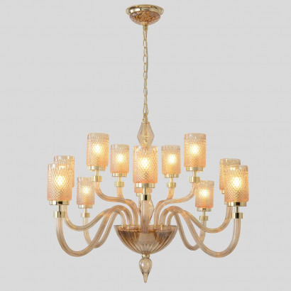 Подвесная люстра Crystal Lux SILVESTRO SP12 AMBER