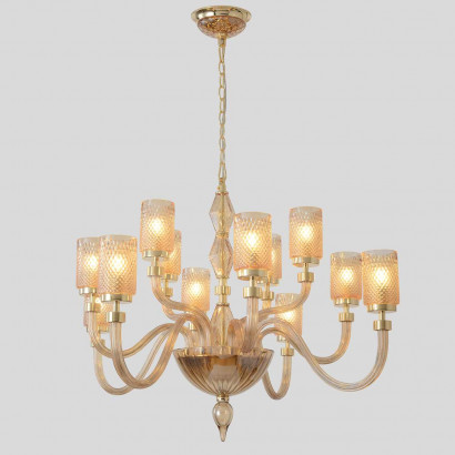 Подвесная люстра Crystal Lux SILVESTRO SP12 AMBER