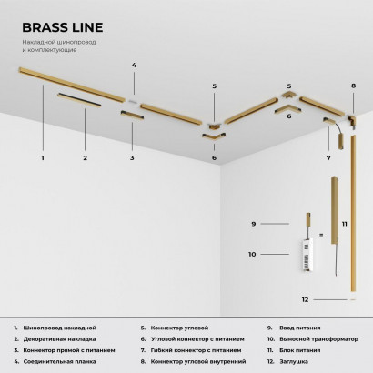 Коннектор гибкий Elektrostandard Brass Line 85007/00 a069643