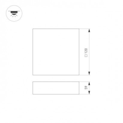 Потолочный светодиодный светильник Arlight SP-Quadro-S120x120-13W Warm3000 034776