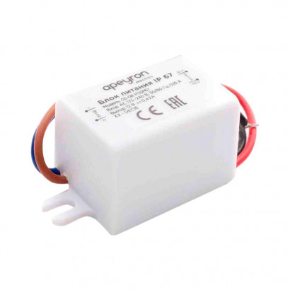 Блок питания Apeyron 12V 5W IP67 0.42A 03-08