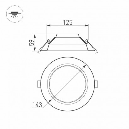 Встраиваемый светильник Arlight Cyclone 023206(2)