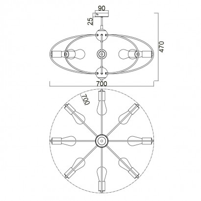 Потолочный светильник Vele Luce Crea VL6522L08