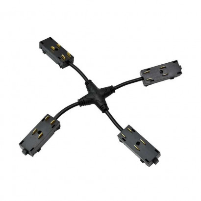 Коннектор X-образный гибкий Denkirs Smart Hide TR2116-BK