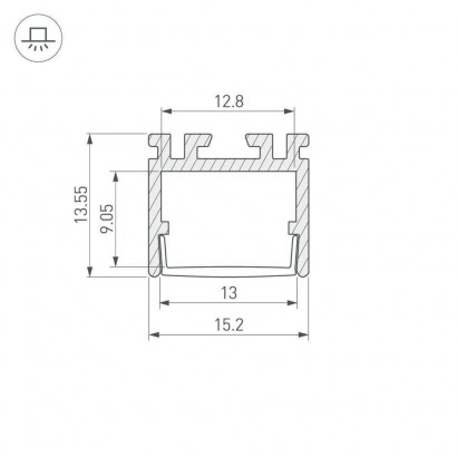 Профиль Arlight PDS-D-2000 ANOD 026517