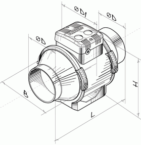 Вентилятор канальный Blauberg Turbo 200