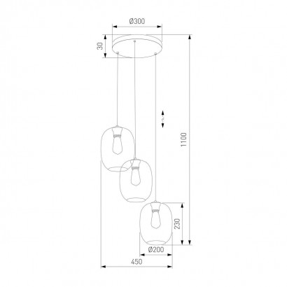 Подвесная люстра TK Lighting 5973 Elio