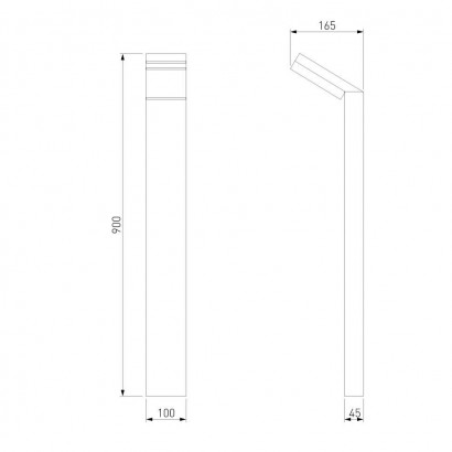 Уличный светодиодный светильник Elektrostandard Sensor 1542 Techno Led серый a053949