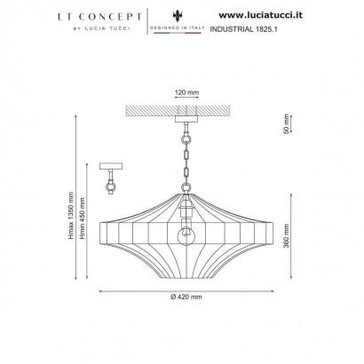 Подвесной светильник Lucia Tucci Industrial 1825.1