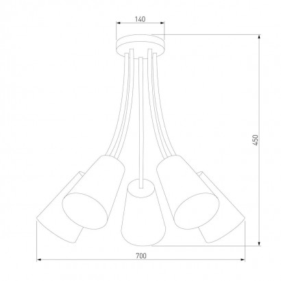 Потолочная люстра TK Lighting 1712 Wire Kids