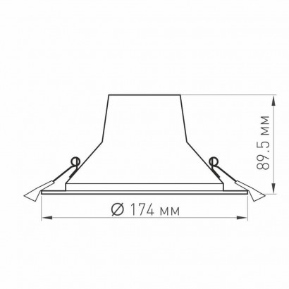 Встраиваемый светодиодный светильник Arlight LTD-Legend-R175-20W Warm3000 025143(1)