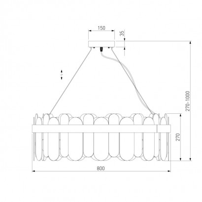 Подвесная люстра Bogates Conte 333/10