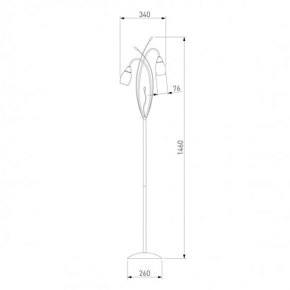 Торшер Eurosvet 22080/2F античная бронза