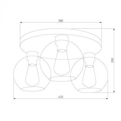 Потолочная люстра TK Lighting 2776 Cubus Graphite