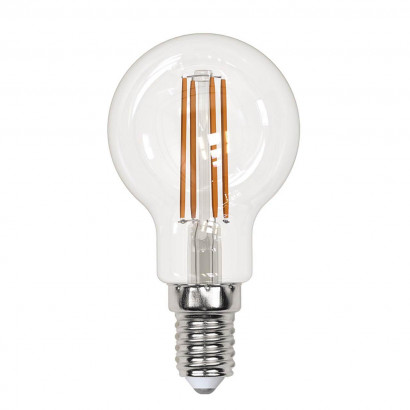 Лампа светодиодная филаментная (UL-00005906) Uniel E14 13W 4000K прозрачная LED-G45-13W/4000K/E14/CL PLS02WH