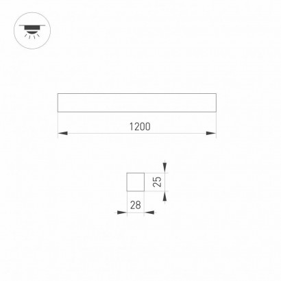Потолочный светодиодный светильник Arlight Snap-Starline-Laser-S1200-26W Day4000 031478