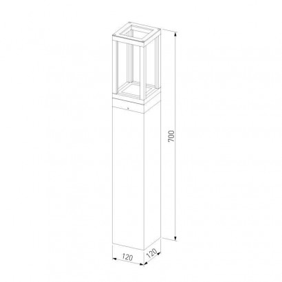 Уличный светодиодный светильник Elektrostandard Frame 1529 Techno Led черный a051859