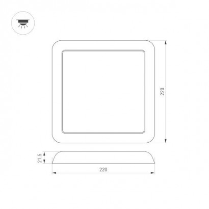 Встраиваемый светодиодный светильник Arlight CL-Fiokk-S220x220-18W Day4000-Mix 034471