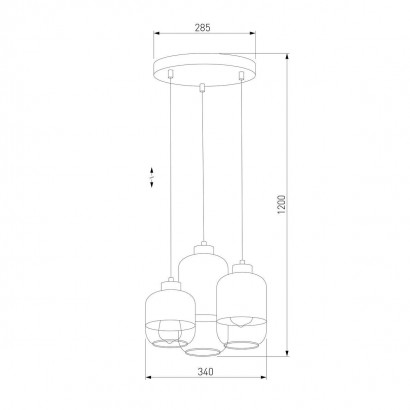 Подвесная люстра TK Lighting 3357 Marco Silver