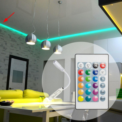 Мини-контроллер RGB OGM с пультом 12/24V C4-15