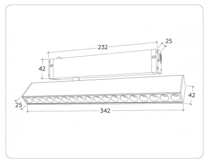 Трековый светодиодный светильник Ambrella Light Track System Magnetic 220V GL1352