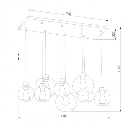 Подвесная люстра TK Lighting 4113 Cubus Graphite