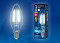 Лампа светодиодная филаментная (UL-00001373) Uniel E14 6W 4000K прозрачная LED-C35-6W/NW/E14/CL PLS02WH
