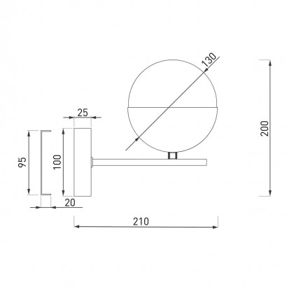 Бра Eurosvet Nuvola 70129/1 латунь a060829