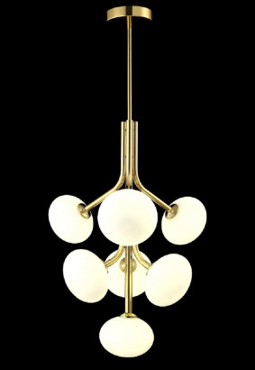 Подвесная люстра Crystal Lux ALICIA SP7 GOLD/WHITE