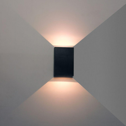 Уличный настенный светодиодный светильник Arte Lamp Algol A2750AL-2BK