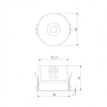 Встраиваемый светодиодный светильник Elektrostandard Bliss 25070/LED a069409