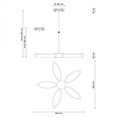 Подвесная люстра Lucia Tucci Modena 172.5 LED