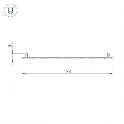 Профиль Arlight-верх TOP-LINIA140-С-2000 ANOD 016985