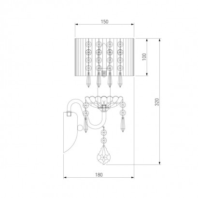 Бра Eurosvet 2045/1 хром/белый