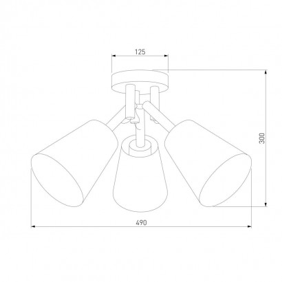 Потолочная люстра TK Lighting 658 Vaio Grafit 3