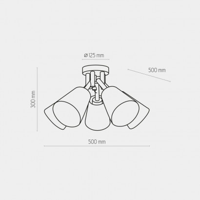 Потолочная люстра TK Lighting 659 Vaio Grafit 5