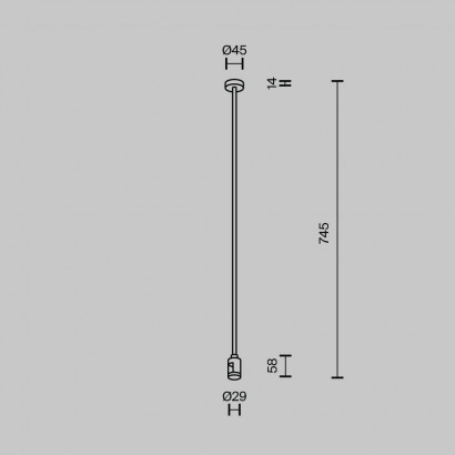 Крепление потолочное с вводом питания Maytoni Flarity TRA159C-B1-BS
