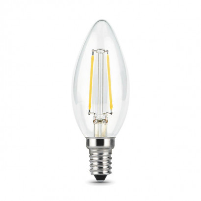 Лампа светодиодная филаментная Gauss E14 9W 2700К прозрачная 103801109
