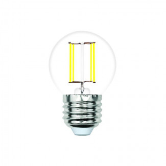 Лампа светодиодная филаментная Volpe E27 7W 3000K прозрачная LED-G45-7W/3000K/E27/CL/SLF UL-00008310