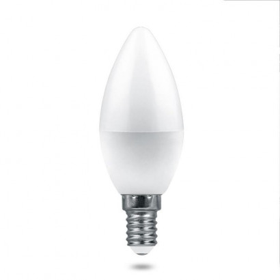 Лампа светодиодная Feron E14 7,5W 2700K Матовая LB-1307 38053