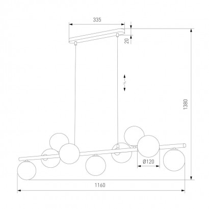 Подвесная люстра TK Lighting 4340 Estera