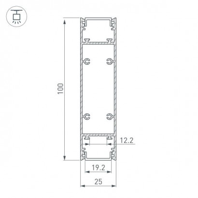 Профиль Arlight SL-Line-2522-2500 Black 033735
