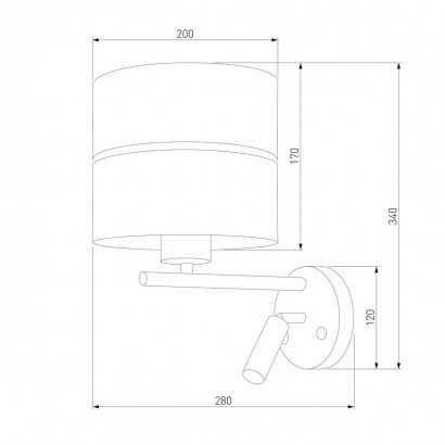 Бра TK Lighting 4176 Hilton Silver